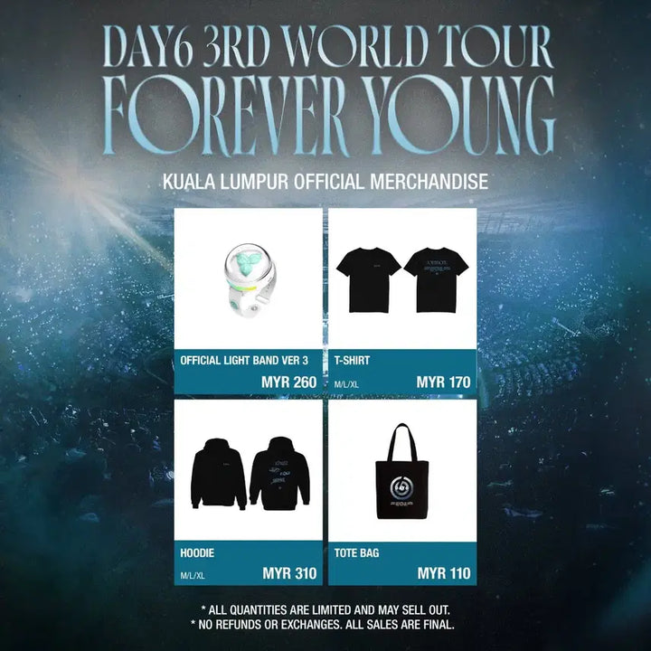 [BUNJANG] Day6 World Tour Long Sleeve Hoodie XL / 데이식스 해투 블랙 후드 긴팔 XL