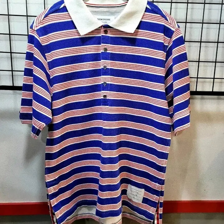 [BUNJANG] Thom Browne Stripe Short Sleeve Polo T-Shirt / 정품 톰브라운 스트라비프 반팔 카라 티셔츠