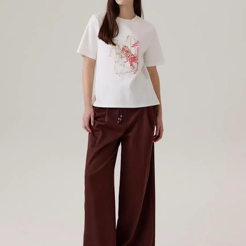 [BUNJANG] MICHAA Art Graphic Short-Sleeve T-Shirt / 새상품)미샤 MICHAA 아트 그래픽 티셔츠