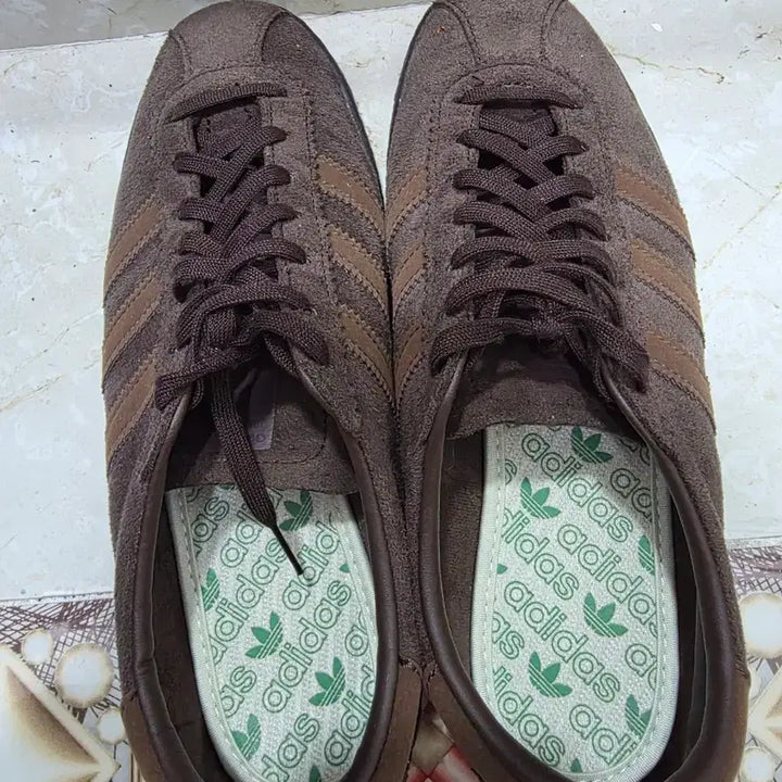 [BUNJANG] Adidas Tobacco Dark Brown Suede Sneakers / 아디다스 토바코 다크브라운