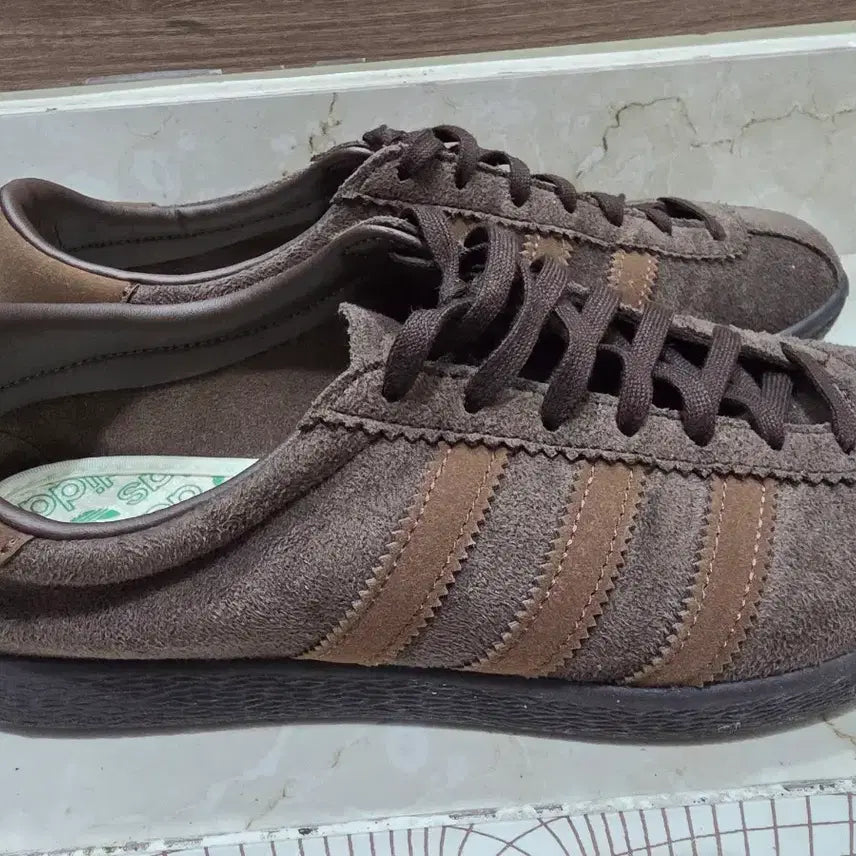[BUNJANG] Adidas Tobacco Dark Brown Suede Sneakers / 아디다스 토바코 다크브라운