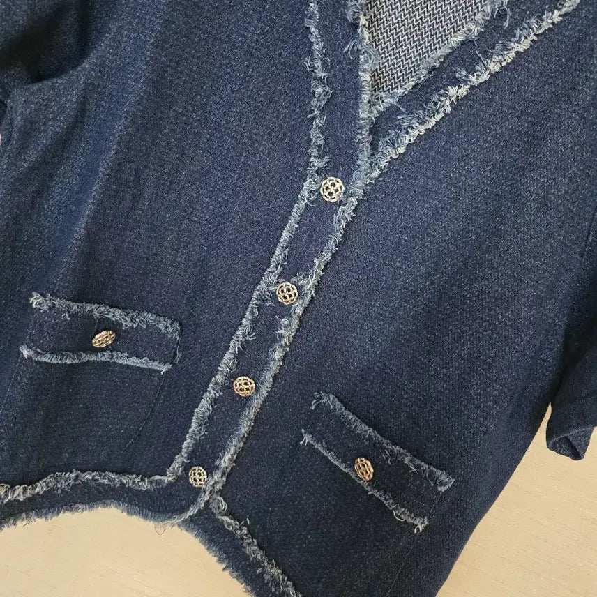 [BUNJANG] Tankus Denim Short Sleeve Jacket / 탱커스 데님반팔자켓
