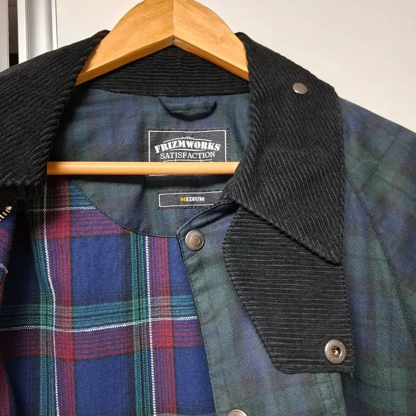 [BUNJANG] FRIZMWORKS Checked Pattern Corduroy Jacket / FRIZMWORKS 체크 패턴 코듀로이 자켓