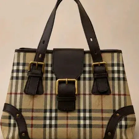 [BUNJANG] Burberry Nova Check Haymarket Two-Way Tote Bag / 버버리 정품. 노바체크 헤이마켓 토트백