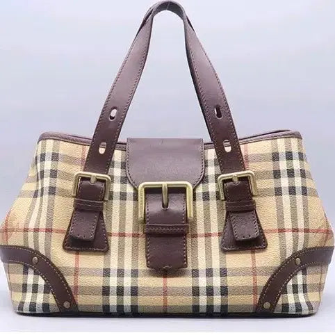 [BUNJANG] Burberry Nova Check Haymarket Two-Way Tote Bag / 버버리 정품. 노바체크 헤이마켓 토트백