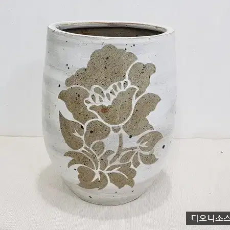 [BUNJANG] Peony Motif Ceramic Jar (28cm) / 목단문 도자기 항아리 (28cm)