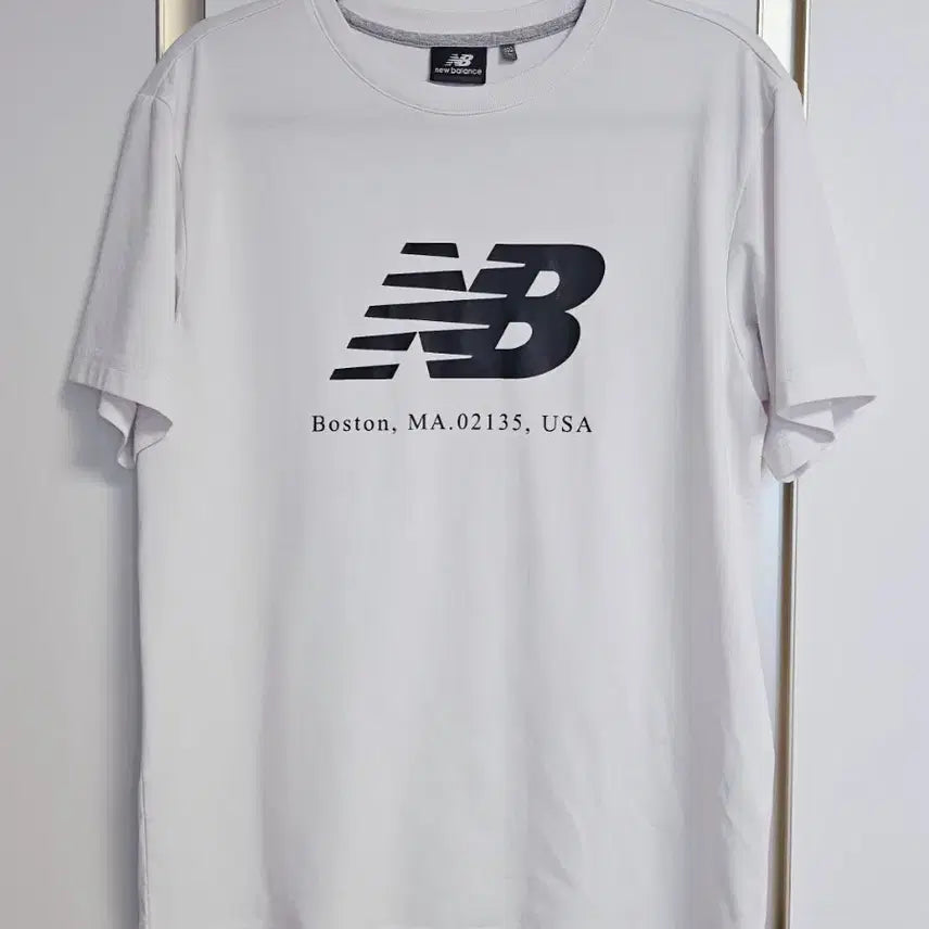 [BUNJANG] New Balance NB Logo Short Sleeve T-Shirt White / 뉴발란스 반팔 티셔츠 화이트 NB 로고