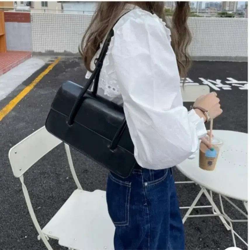 [BUNJANG] Black Shoulder Bag / 블랙 숄더백
