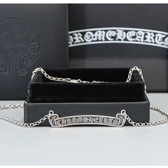 [BUNJANG] Chrome Hearts Scroll Label Necklace / [Chrome Herts] 크롬하츠 남여공용 스크롤 라벨 일체형 목걸이
