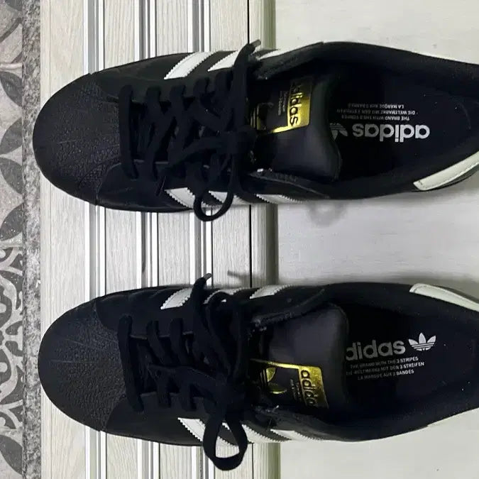 [BUNJANG] Adidas Superstar Black Shoes Size 260 / 아디다스 슈퍼스타 블랙 260