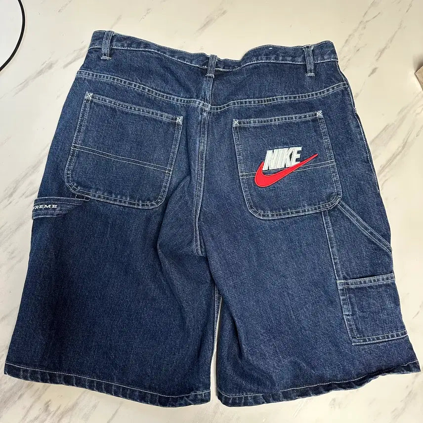 [SOLD OUT] 슈프림 나이키 데님 쇼츠 인디고 24SS (30 m사이즈) 반바지