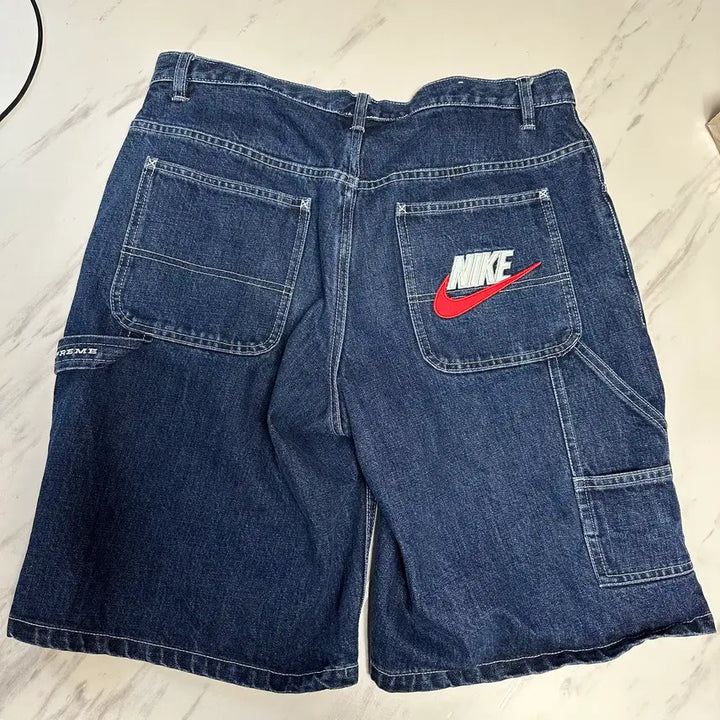 [SOLD OUT] 슈프림 나이키 데님 쇼츠 인디고 24SS (30 m사이즈) 반바지