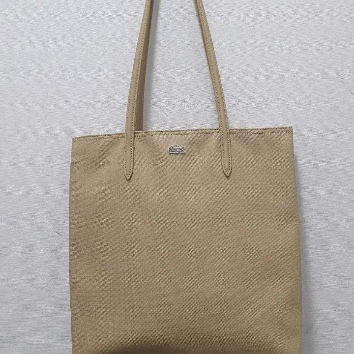 [BUNJANG] Lacoste Beige Shoulder Bag Shopper Bag / 라코스테 베이지 숄더백 쇼퍼백