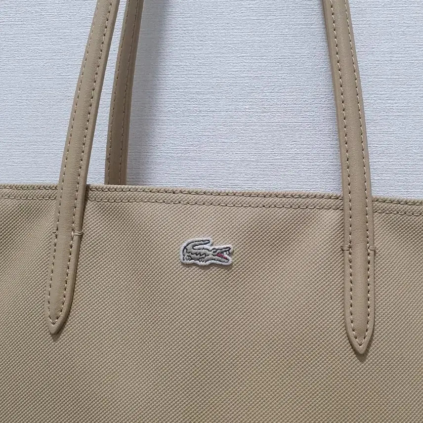 [BUNJANG] Lacoste Beige Shoulder Bag Shopper Bag / 라코스테 베이지 숄더백 쇼퍼백
