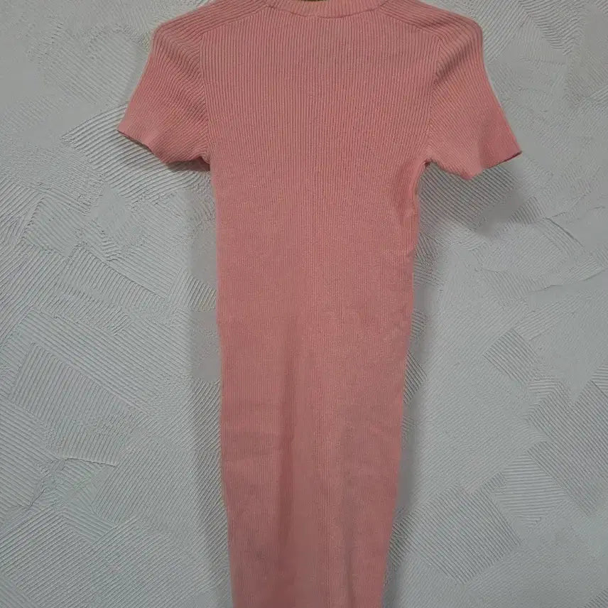 [BUNJANG] Adidas 3-Stripes Pink Ribbed Short Sleeve Mini Dress / 새상품 아디다스 삼선 핑크 립 반팔 원피스