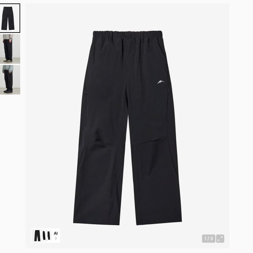 [BUNJANG] Goyowear 26ss Ventilation Curved Pants 3.0 Black / [ L ] 고요웨어 26ss 벤틸레이션 커브드 팬츠3.0 블랙