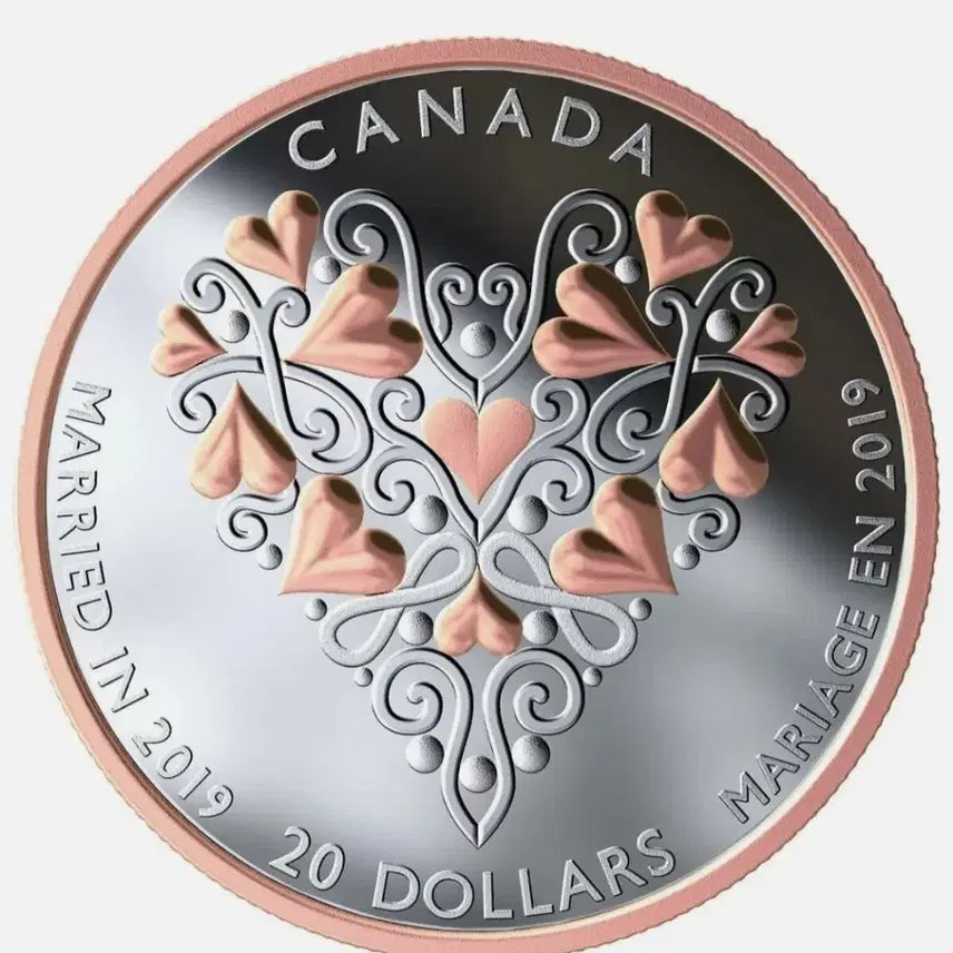 [BUNJANG] Canada 2019 Wedding Best Wishes 1 oz 99.99% Silver Coin / 캐나다 2019 결혼식 최고의 소원 1온스 9999% 은화
