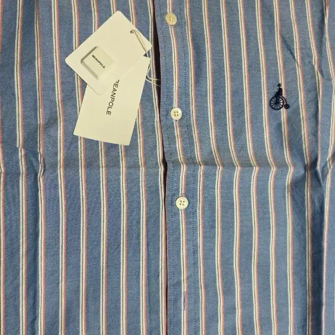 [BUNJANG] Beanpole Striped Short-Sleeve Oxford Shirt / 정품 ㅡ삼성 빈폴 95 스트라이프 반팔 옥스포드