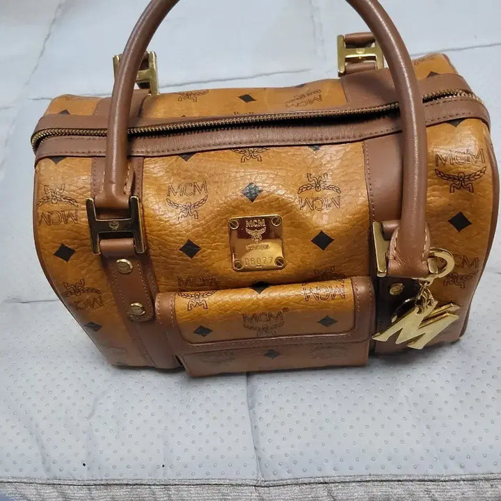 [BUNJANG] MCM Visetos Boston Bag Brown Tote Bag / MCM 비세토스 보스턴백 브라운 토트백