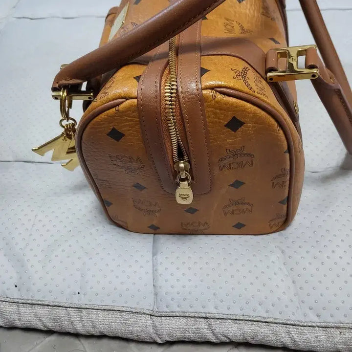 [BUNJANG] MCM Visetos Boston Bag Brown Tote Bag / MCM 비세토스 보스턴백 브라운 토트백