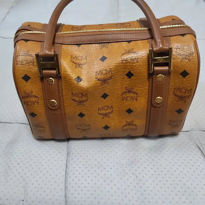 [BUNJANG] MCM Visetos Boston Bag Brown Tote Bag / MCM 비세토스 보스턴백 브라운 토트백