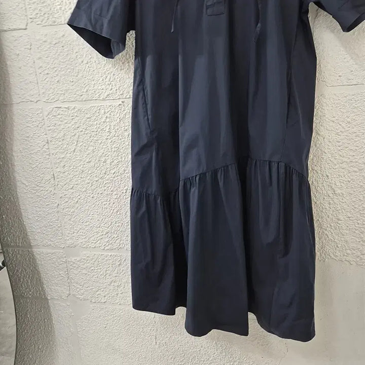 [BUNJANG] G-Cut Navy Hooded Short-Sleeve Dress / 지컷 네이비 후드 반팔 원피스