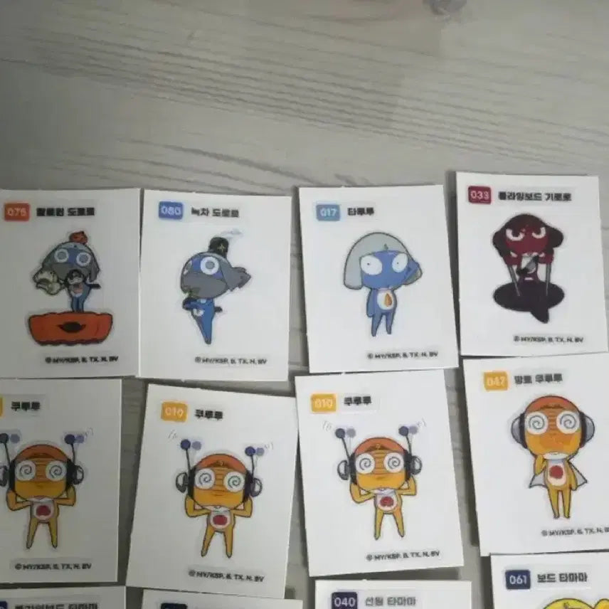 [BUNJANG] Keroro Frog Stickers Bundle / 개구리중사 케로로 띠부띠부씰
