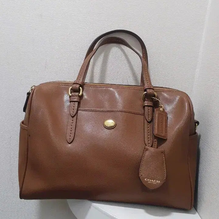 [BUNJANG] Coach Brown Leather Tote Bag / 코치 브라운 가죽 토트백