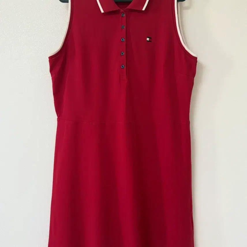 [BUNJANG] Tommy Hilfiger Red Pique Dress Size L / 타미힐피거 레드 피케 원피스 L사이즈