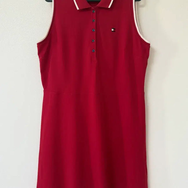 [BUNJANG] Tommy Hilfiger Red Pique Dress Size L / 타미힐피거 레드 피케 원피스 L사이즈