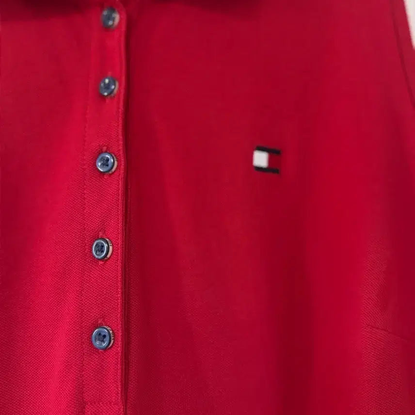 [BUNJANG] Tommy Hilfiger Red Pique Dress Size L / 타미힐피거 레드 피케 원피스 L사이즈