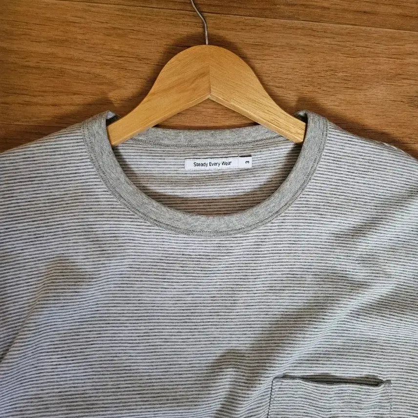 [BUNJANG] Steadyverywhere Stripe Long Sleeve T-Shirt / 스테디에브리웨어 스트라이프 긴팔 티셔츠