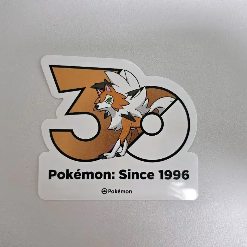 [BUNJANG] Pokemon 30th Anniversary Sticker Lycanroc Dusk Form / 포켓몬 30주년 스티커 루가루암 황혼의 모습
