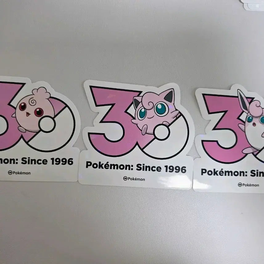 [BUNJANG] Pokemon 30th Anniversary Sticker Set: Purin, Fuwarin, Pururin, Pukurin / 포켓몬 30주년 스티커 푸린 라인 푸푸린 푸린 푸크린 세트