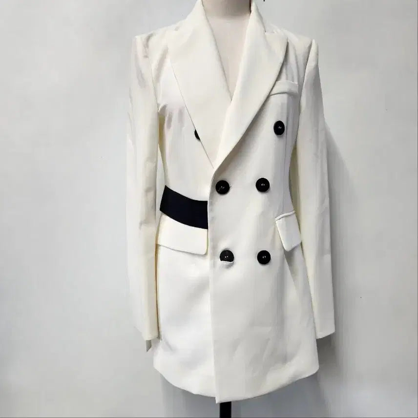 [BUNJANG] Theballon White Double Button Jacket Women&