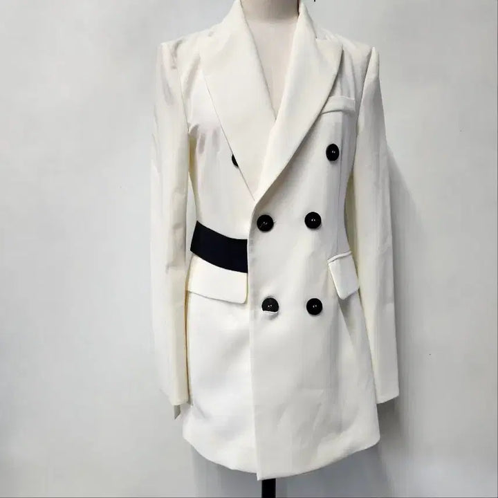 [BUNJANG] Theballon White Double Button Jacket Women&
