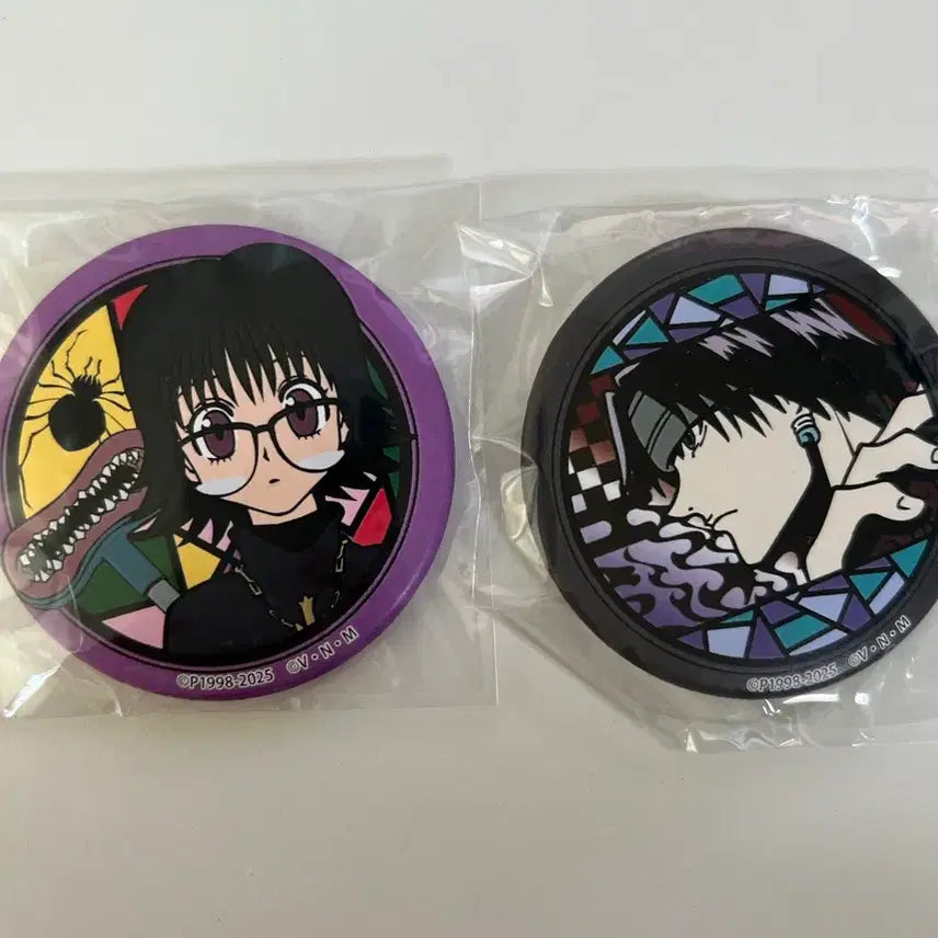 [BUNJANG] Hunter x Hunter Chrollo &amp; Shizuku Can Badge Set / 헌터x헌터 클로로 시즈크 캔뱃지