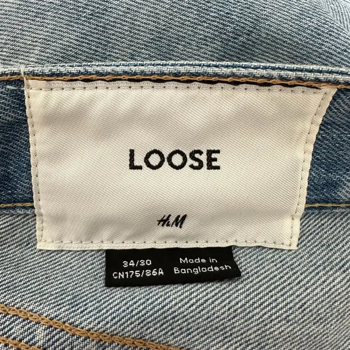 [BUNJANG] H&amp;M Loose Fit Denim Jeans - Size 34 / <미착용 새상품> H&amp;M 루즈 데님 청바지, 34