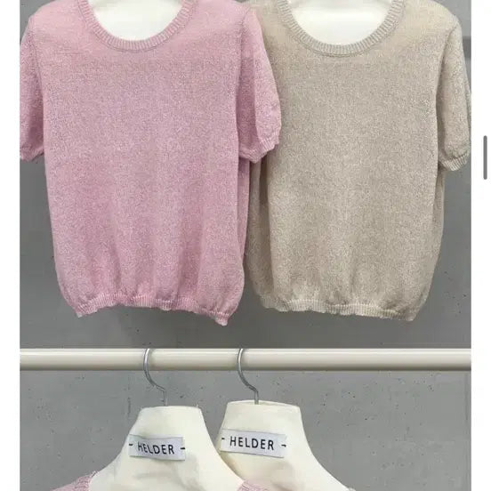 [SOLD OUT] 헬더 summer 썸머 라운드 니트 핑크