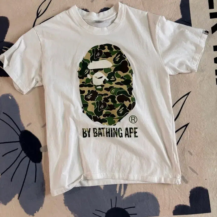 [BUNJANG] BAPE White Camo Short Sleeve T-Shirt / 베이프 화이트 카모 반팔 티셔츠