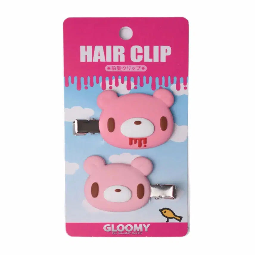 [BUNJANG] Gloomy Bear Hair Clip Set (2 pcs) / 글루미베어 앞머리 헤어클립 2개 세트