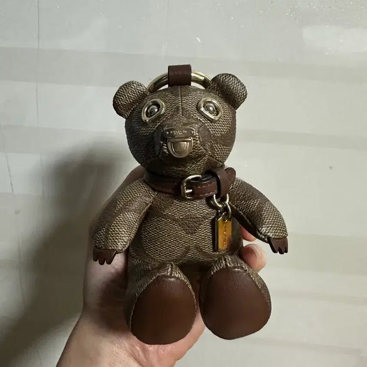[BUNJANG] Coach Signature Bear Charm Bag Accessory Brown / 코치 시그니처 곰돌이 키링 백참 브라운