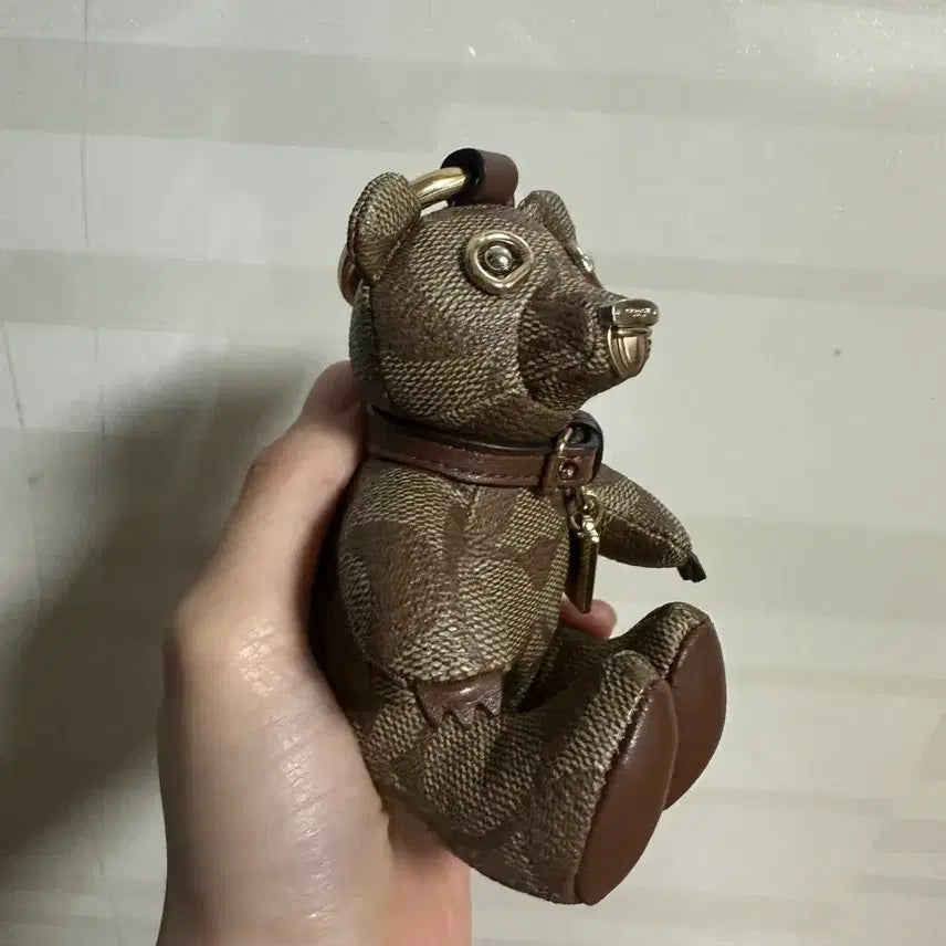 [BUNJANG] Coach Signature Bear Charm Bag Accessory Brown / 코치 시그니처 곰돌이 키링 백참 브라운