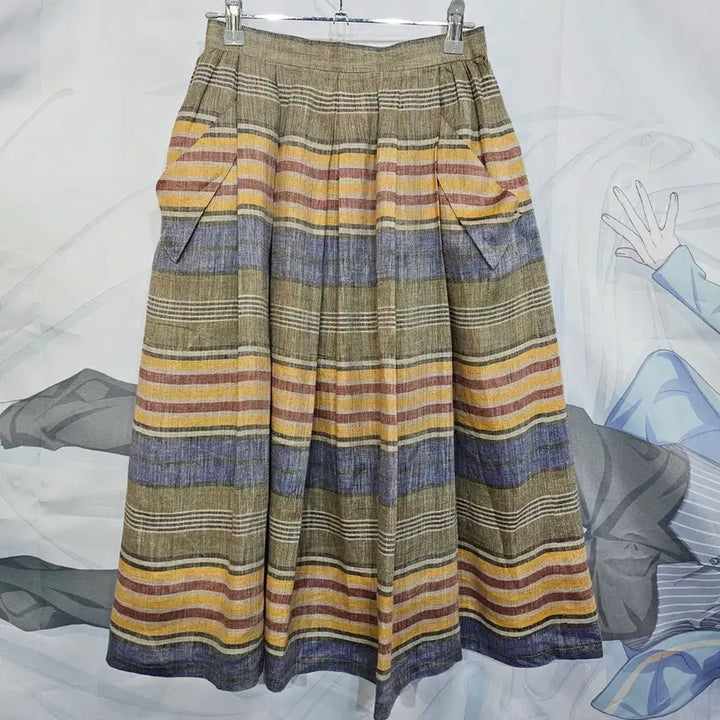 [BUNJANG] Christian Dior Linen Striped Skirt / Christian Dior  디올  린넨  스커트