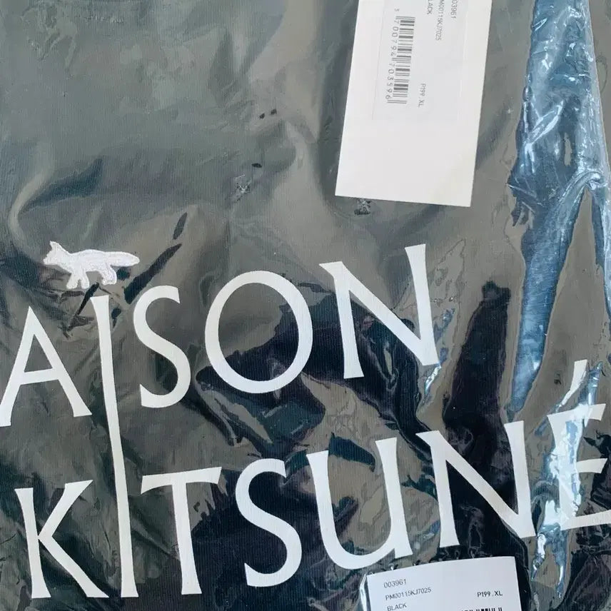 [BUNJANG] Maison Kitsuné Black Short Sleeve T-Shirt XL Sealed / 한정상품*메종키츠네 블랙 반팔 티셔츠 XL 미개봉 새상품