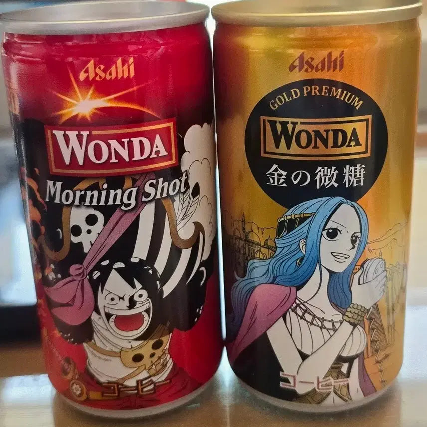 [BUNJANG] Asahi WONDA One Piece 25th Anniversary Collaboration Coffee - Luffy &amp; Vivi / 아사히 WONDA 원피스 25주년 콜라보 커피 루피/비비