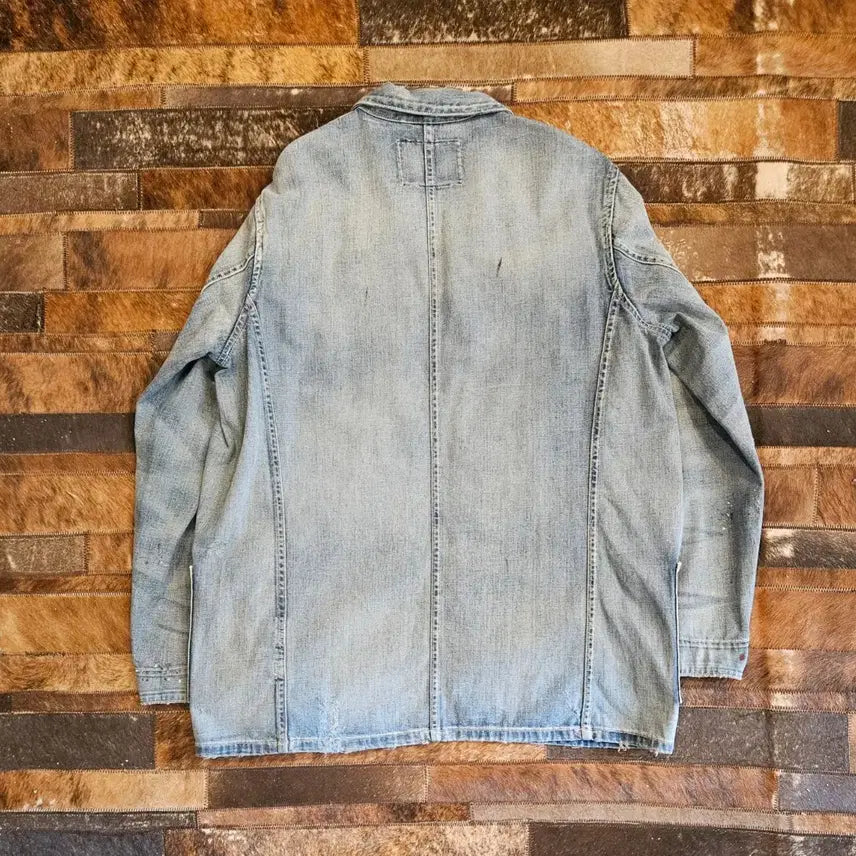 [SOLD OUT] L.V.C 20s 복각 유즈드 가공 페인팅 커버올 자켓