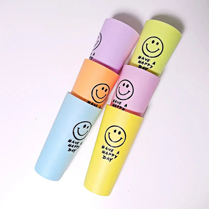 [BUNJANG] Pastel Smile Cup Set (6 Pieces) / 파스텔 스마일 컵 6개 세트