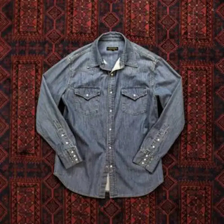 [BUNJANG] Bird Note Denim Western Shirt Size 42 / 버드노트 데님 웨스턴셔츠 42사이즈