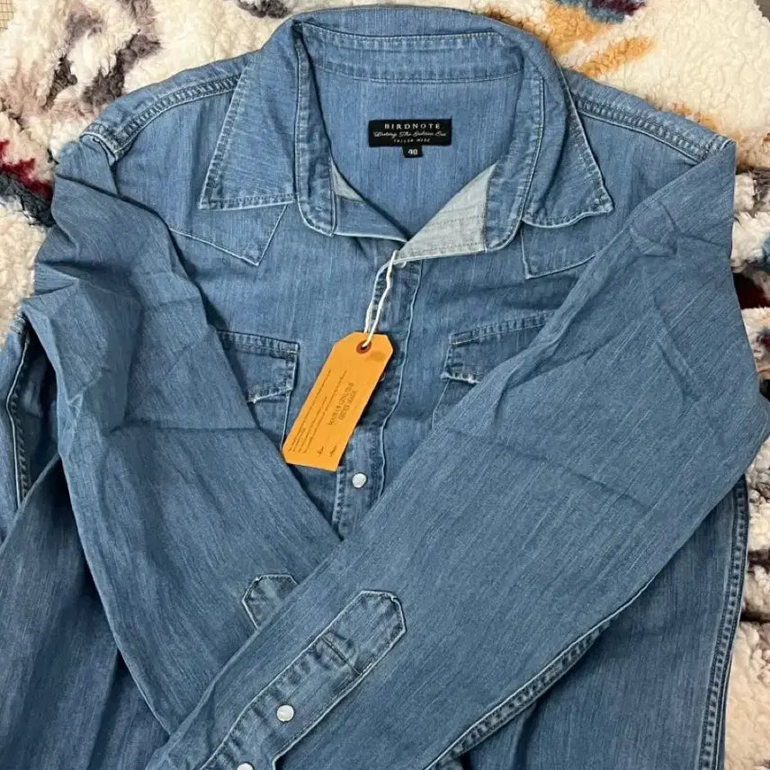 [BUNJANG] Bird Note Denim Western Shirt Size 42 / 버드노트 데님 웨스턴셔츠 42사이즈
